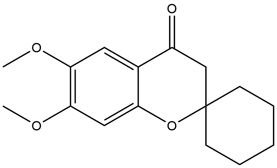 6,7-dimethoxy-3,4-dihydrospiro[1-benzopyran-2,1'-cyclohexan]-4-one Structure