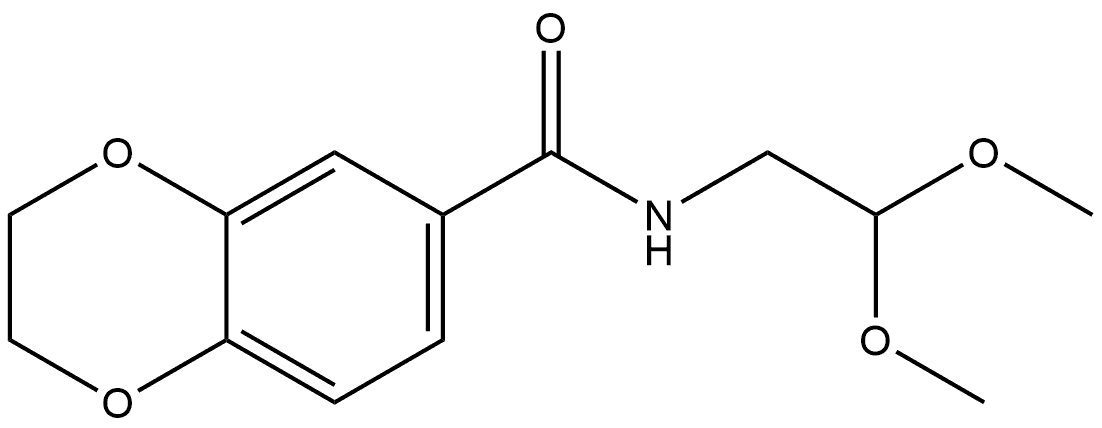 N-(2,2-Dimethoxyethyl)-2,3-dihydro-1,4-benzodioxin-6-carboxamide Structure