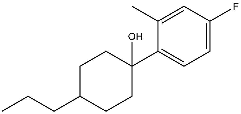 1-(4-Fluoro-2-methylphenyl)-4-propylcyclohexanol Structure