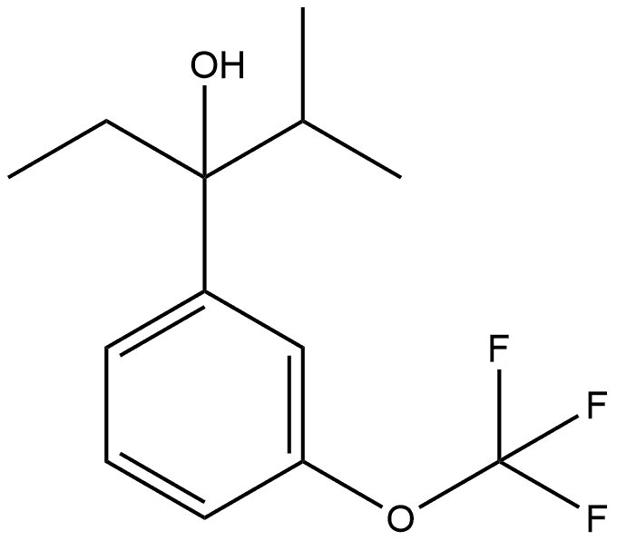 α-Ethyl-α-(1-methylethyl)-3-(trifluoromethoxy)benzenemethanol Structure