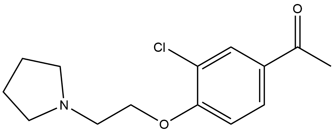 1-[3-Chloro-4-[2-(1-pyrrolidinyl)ethoxy]phenyl]ethanone Structure