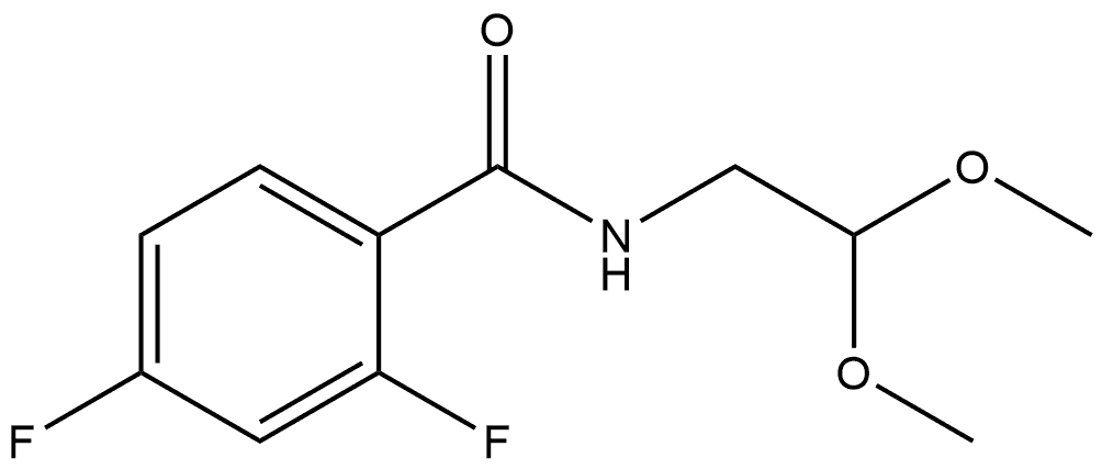 N-(2,2-Dimethoxyethyl)-2,4-difluorobenzamide Structure