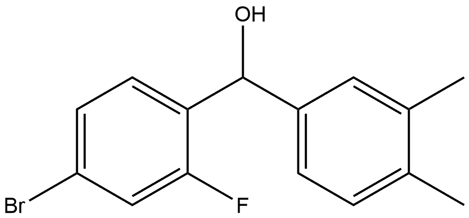 4-Bromo-α-(3,4-dimethylphenyl)-2-fluorobenzenemethanol Structure