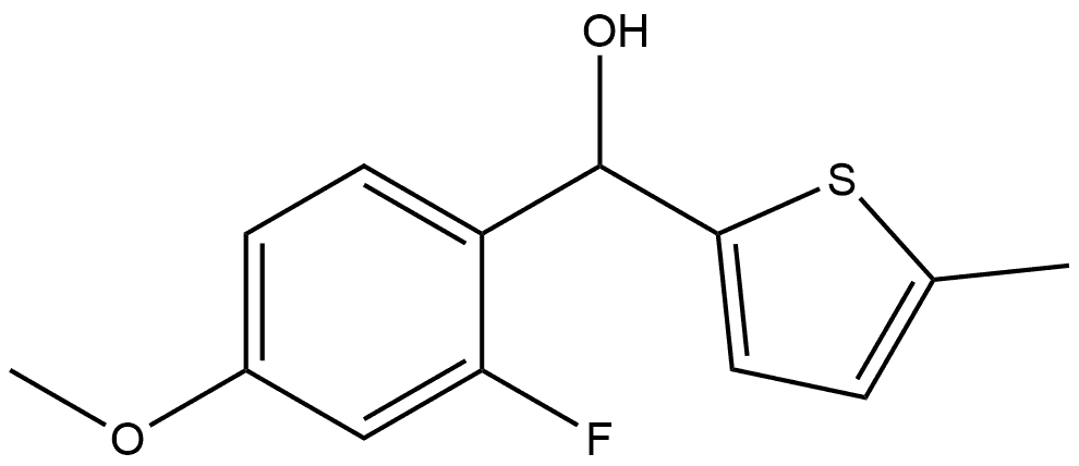 α-(2-Fluoro-4-methoxyphenyl)-5-methyl-2-thiophenemethanol Structure