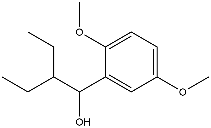 α-(1-Ethylpropyl)-2,5-dimethoxybenzenemethanol Structure