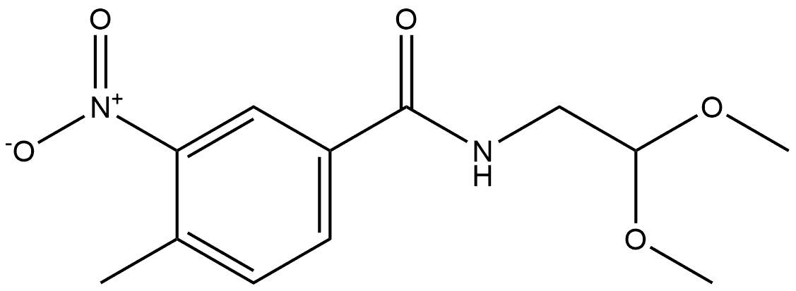 N-(2,2-dimethoxyethyl)-4-methyl-3-nitrobenzamide Structure