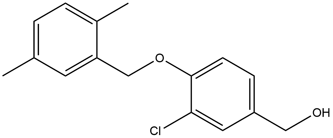 3-Chloro-4-[(2,5-dimethylphenyl)methoxy]benzenemethanol Structure