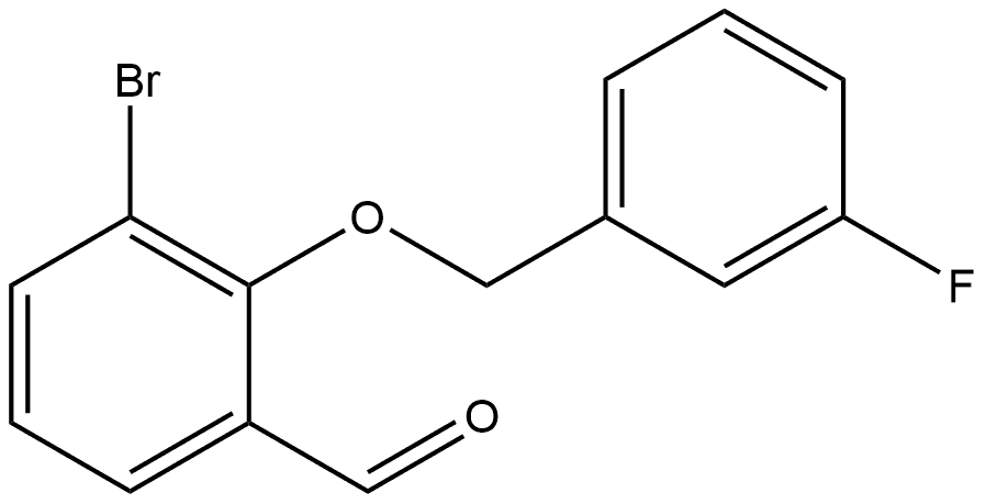 3-Bromo-2-[(3-fluorophenyl)methoxy]benzaldehyde Structure