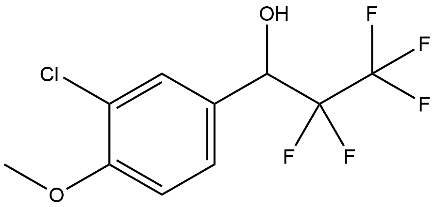 3-Chloro-4-methoxy-α-(1,1,2,2,2-pentafluoroethyl)benzenemethanol Structure