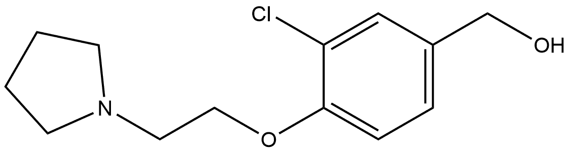 3-Chloro-4-[2-(1-pyrrolidinyl)ethoxy]benzenemethanol Structure