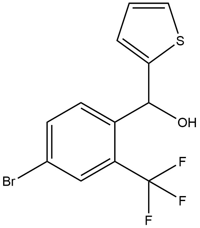 (4-bromo-2-(trifluoromethyl)phenyl)(thiophen-2-yl)methanol Structure