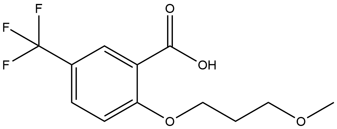 2-(3-Methoxypropoxy)-5-(trifluoromethyl)benzoic acid Structure