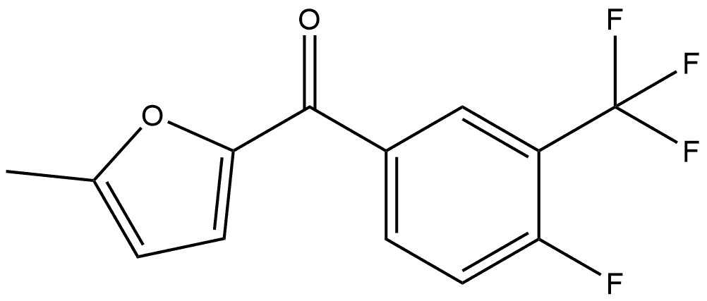 4-Fluoro-3-(trifluoromethyl)phenyl](5-methyl-2-furanyl)methanone Structure