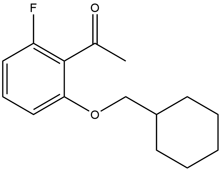 1-[2-(Cyclohexylmethoxy)-6-fluorophenyl]ethanone Structure