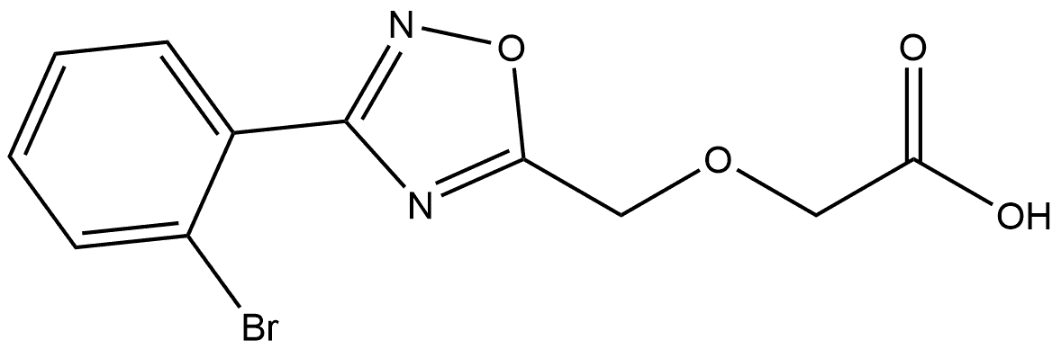 2-[[3-(2-Bromophenyl)-1,2,4-oxadiazol-5-yl]methoxy]acetic acid Structure