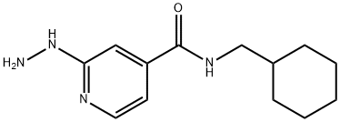 4-Pyridinecarboxamide, N-(cyclohexylmethyl)-2-hydrazinyl- Structure