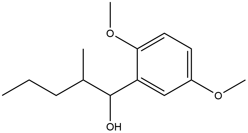 2,5-Dimethoxy-α-(1-methylbutyl)benzenemethanol Structure