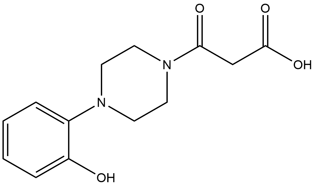 1-Piperazinepropanoic acid, 4-(2-hydroxyphenyl)-β-oxo- Structure