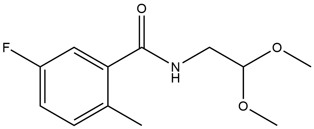 N-(2,2-Dimethoxyethyl)-5-fluoro-2-methylbenzamide Structure