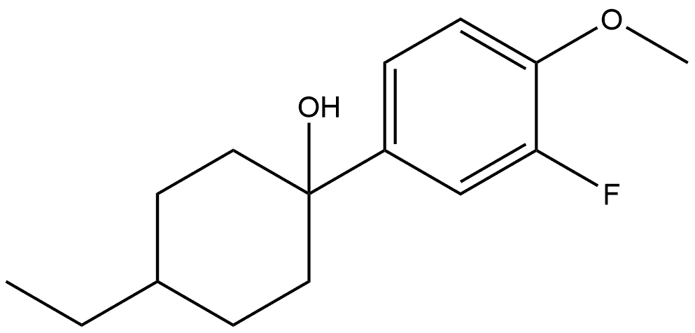 4-Ethyl-1-(3-fluoro-4-methoxyphenyl)cyclohexanol Structure