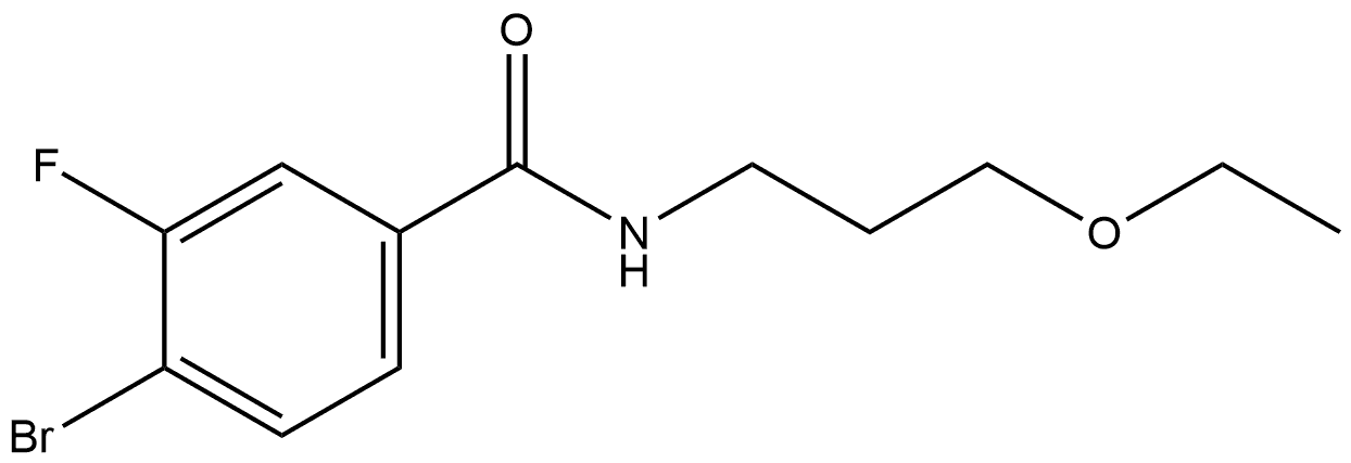 4-Bromo-N-(3-ethoxypropyl)-3-fluorobenzamide 구조식 이미지