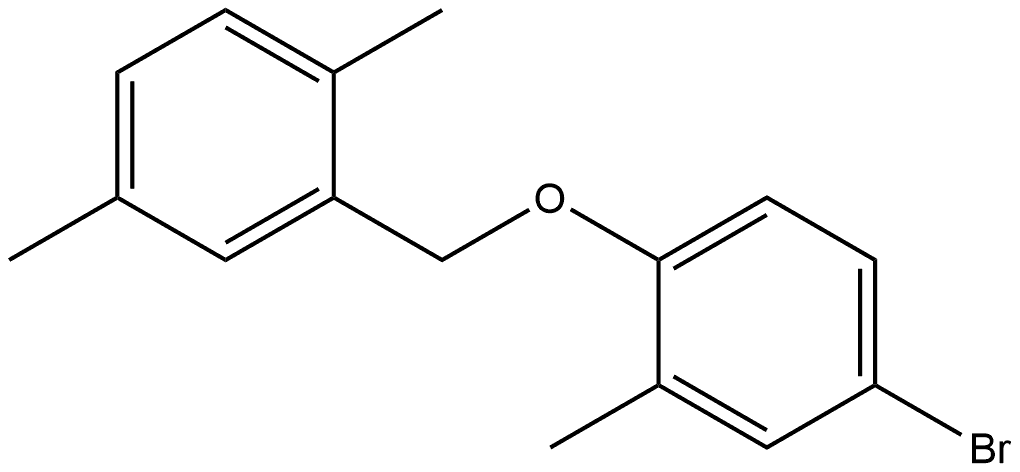 Benzene, 4-bromo-1-[(2,5-dimethylphenyl)methoxy]-2-methyl- Structure