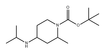 1-Piperidinecarboxylic acid, 2-methyl-4-[(1-methylethyl)amino]-, 1,1-dimethylethyl ester Structure