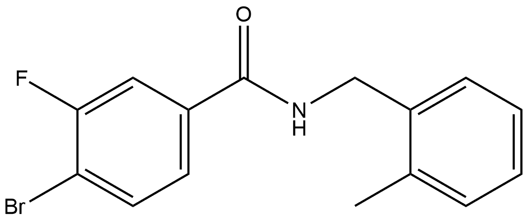 4-Bromo-3-fluoro-N-[(2-methylphenyl)methyl]benzamide Structure