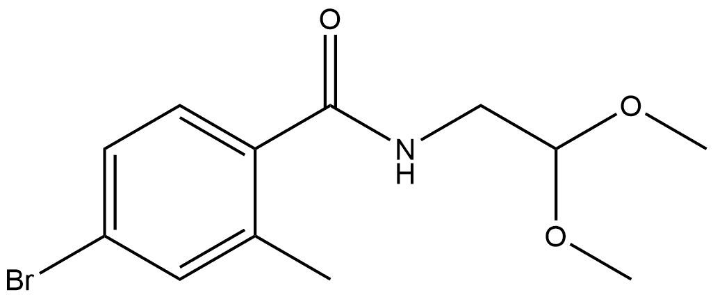 4-Bromo-N-(2,2-dimethoxyethyl)-2-methylbenzamide Structure