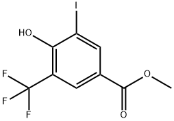 Benzoic acid, 4-hydroxy-3-iodo-5-(trifluoromethyl)-, methyl ester Structure