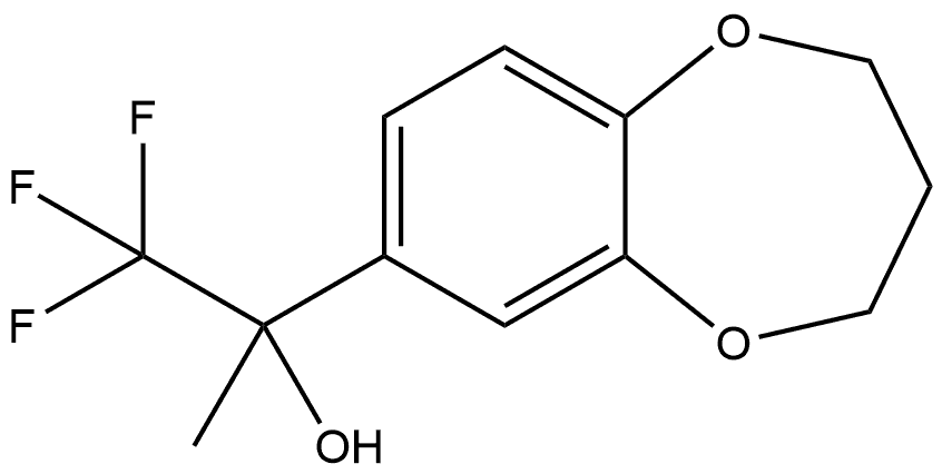3,4-Dihydro-α-methyl-α-(trifluoromethyl)-2H-1,5-benzodioxepin-7-methanol Structure