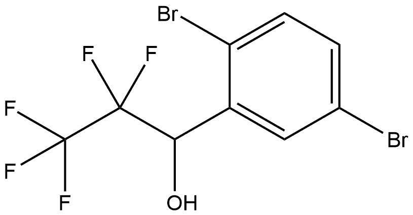 2,5-Dibromo-α-(1,1,2,2,2-pentafluoroethyl)benzenemethanol Structure