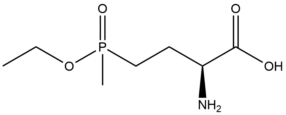 Butanoic acid, 2-amino-4-(ethoxymethylphosphinyl)-, (2S)- (9CI) Structure