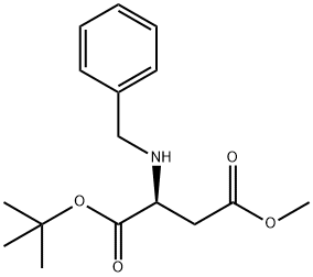 L-Aspartic acid, N-(phenylmethyl)-, 1-(1,1-dimethylethyl) 4-methyl ester 구조식 이미지