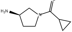 Methanone, [(3R)-3-amino-1-pyrrolidinyl]cyclopropyl- Structure