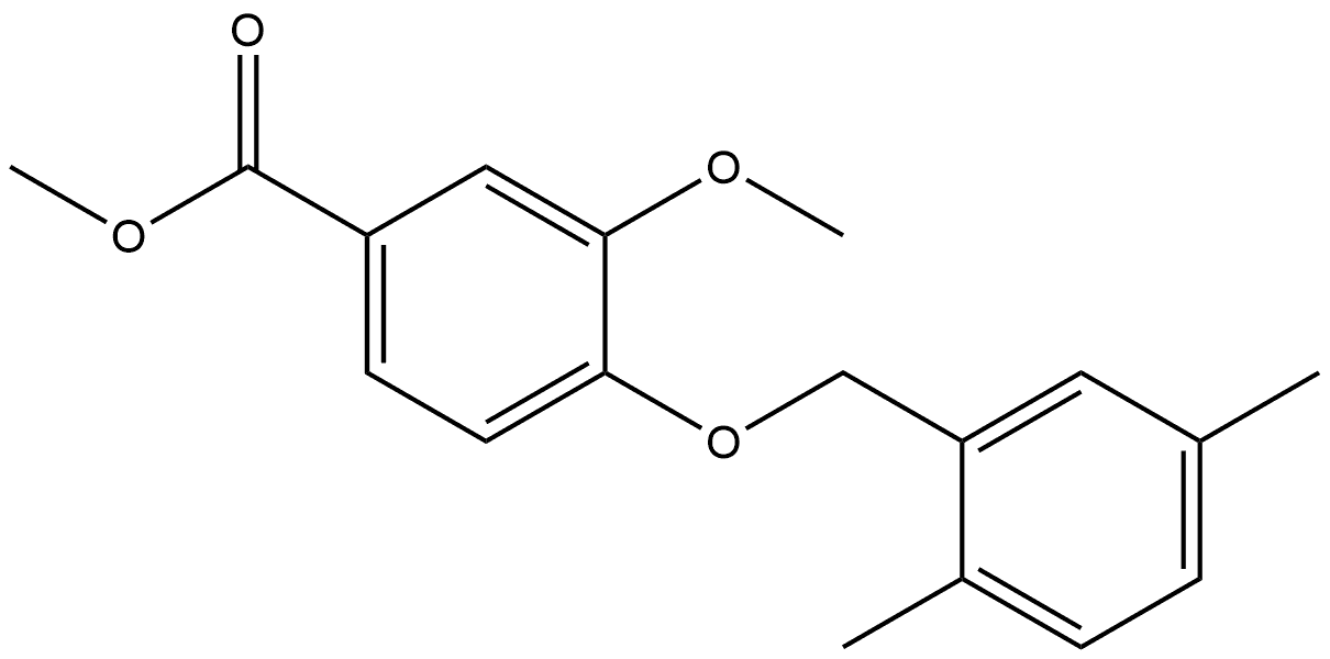 Methyl 4-[(2,5-dimethylphenyl)methoxy]-3-methoxybenzoate Structure