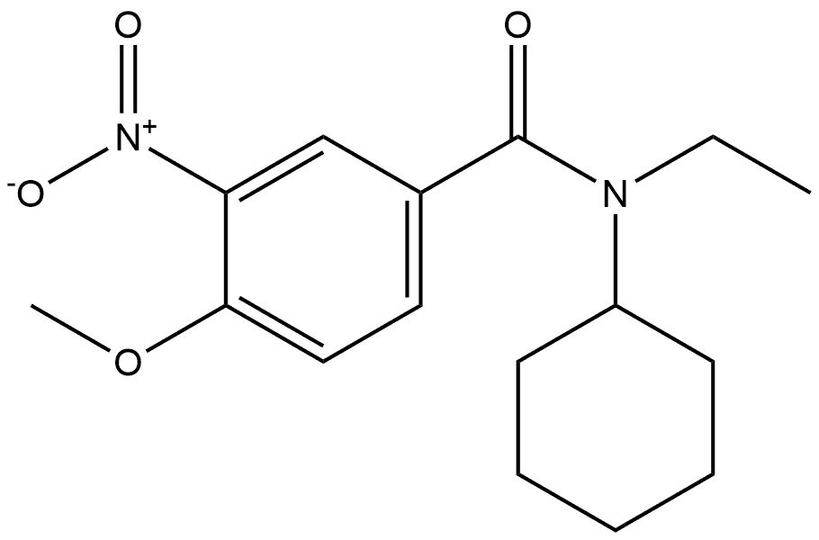 N-cyclohexyl-N-ethyl-4-methoxy-3-nitrobenzamide Structure