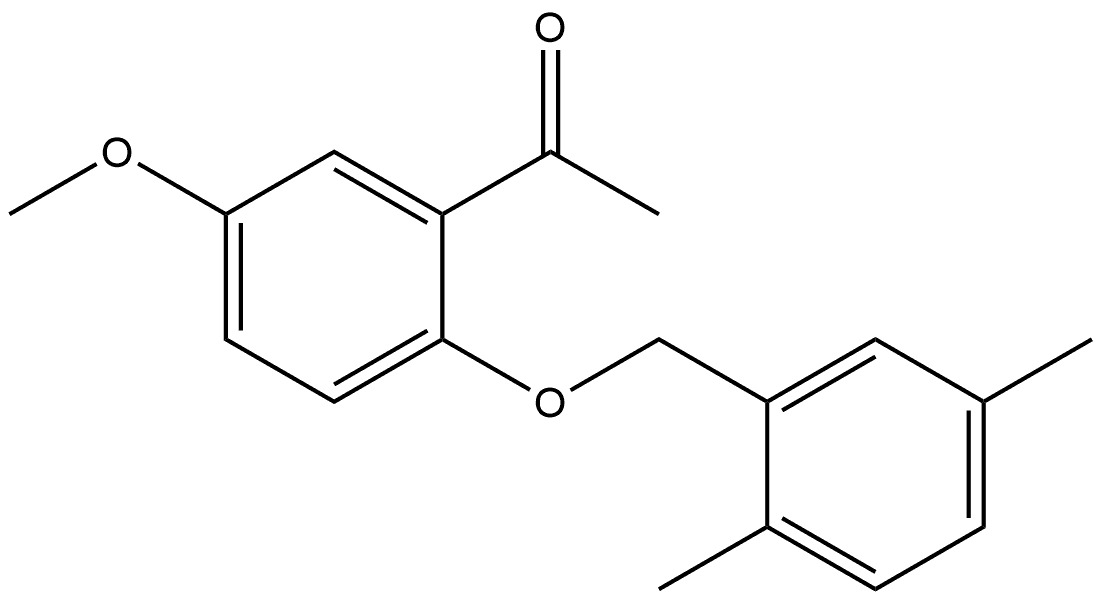 1-[2-[(2,5-Dimethylphenyl)methoxy]-5-methoxyphenyl]ethanone Structure