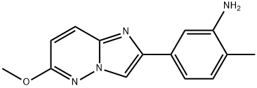 5-(6-Methoxyimidazo[1,2-b]pyridazin-2-yl)-2-methylaniline 구조식 이미지