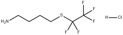 1-Butanamine, 4-[(1,1,2,2,2-pentafluoroethyl)thio]-, hydrochloride (1:1) Structure