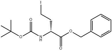 Butanoic acid, 2-[[(1,1-dimethylethoxy)carbonyl]amino]-4-iodo-, phenylmethyl ester, (2R)- Structure