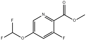 2-Pyridinecarboxylic acid, 5-(difluoromethoxy)-3-fluoro-, methyl ester Structure