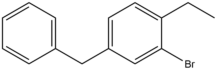 2-Bromo-1-ethyl-4-(phenylmethyl)benzene Structure