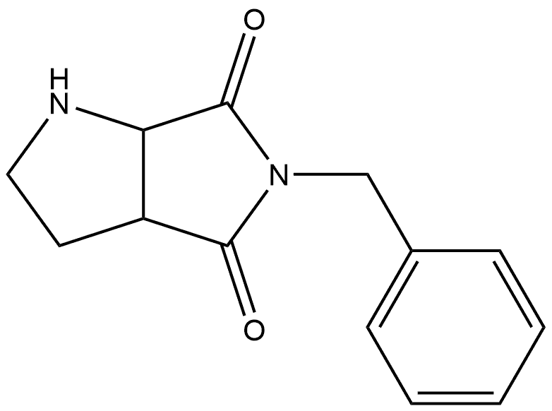 Pyrrolo[3,4-b]pyrrole-4,6(1H,5H)-dione, tetrahydro-5-(phenylmethyl)- Structure