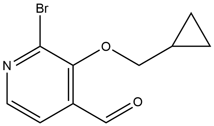 2-bromo-3-(cyclopropylmethoxy)isonicotinaldehyde Structure