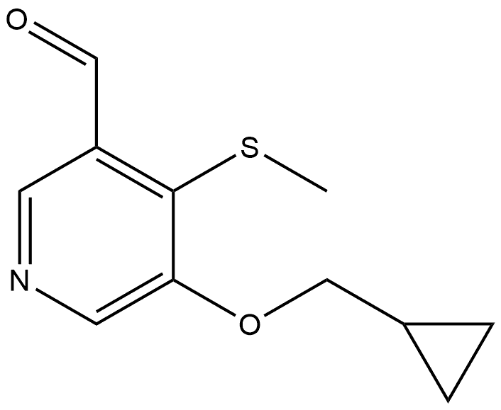 5-(Cyclopropylmethoxy)-4-(methylthio)-3-pyridinecarboxaldehyde Structure