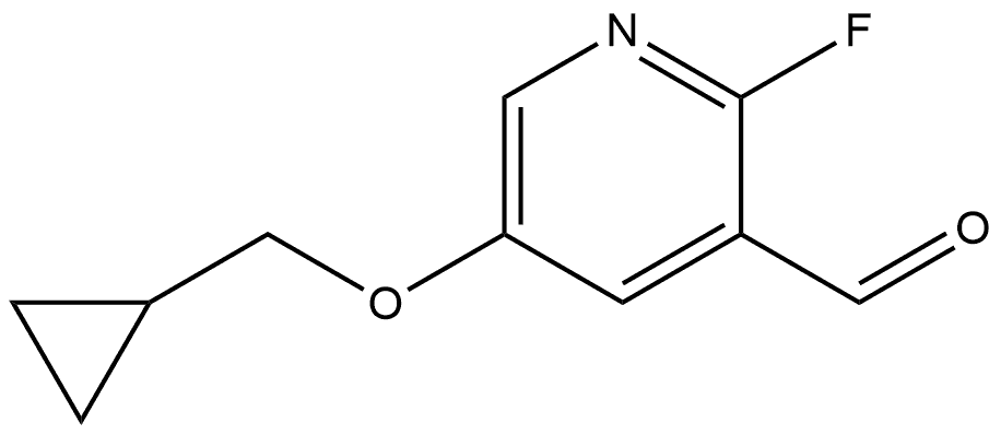 5-(Cyclopropylmethoxy)-2-fluoro-3-pyridinecarboxaldehyde Structure