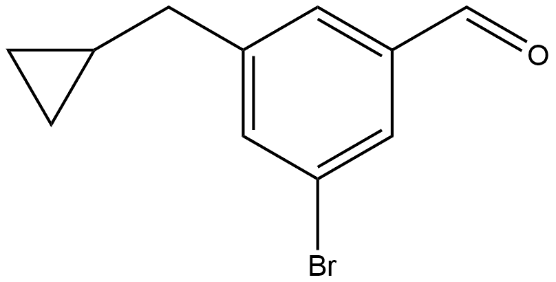 3-bromo-5-(cyclopropylmethyl)benzaldehyde Structure