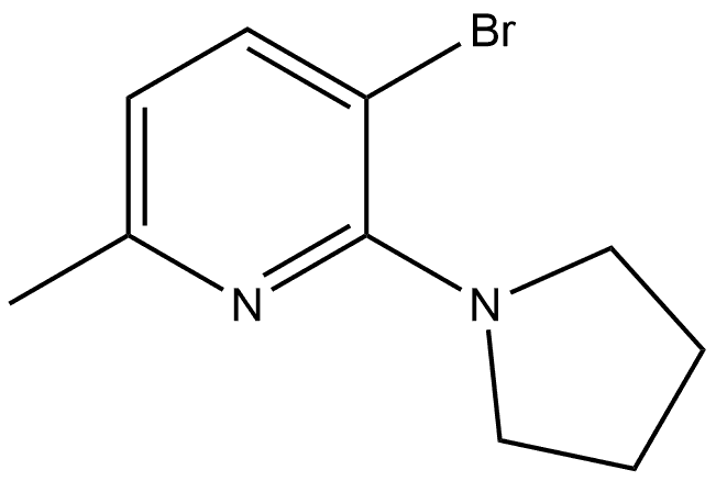 3-Bromo-6-methyl-2-(1-pyrrolidinyl)pyridine Structure