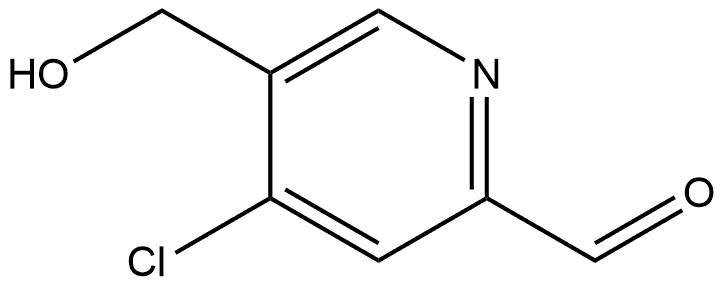 4-Chloro-5-(hydroxymethyl)picolinaldehyde Structure